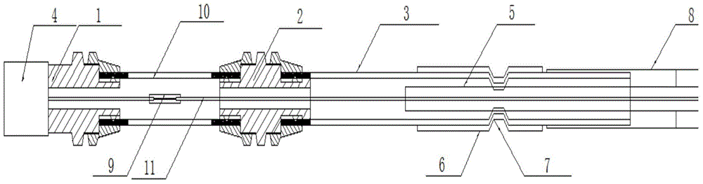 Non-glue mechanical sealing structure of fiber grating osmometer