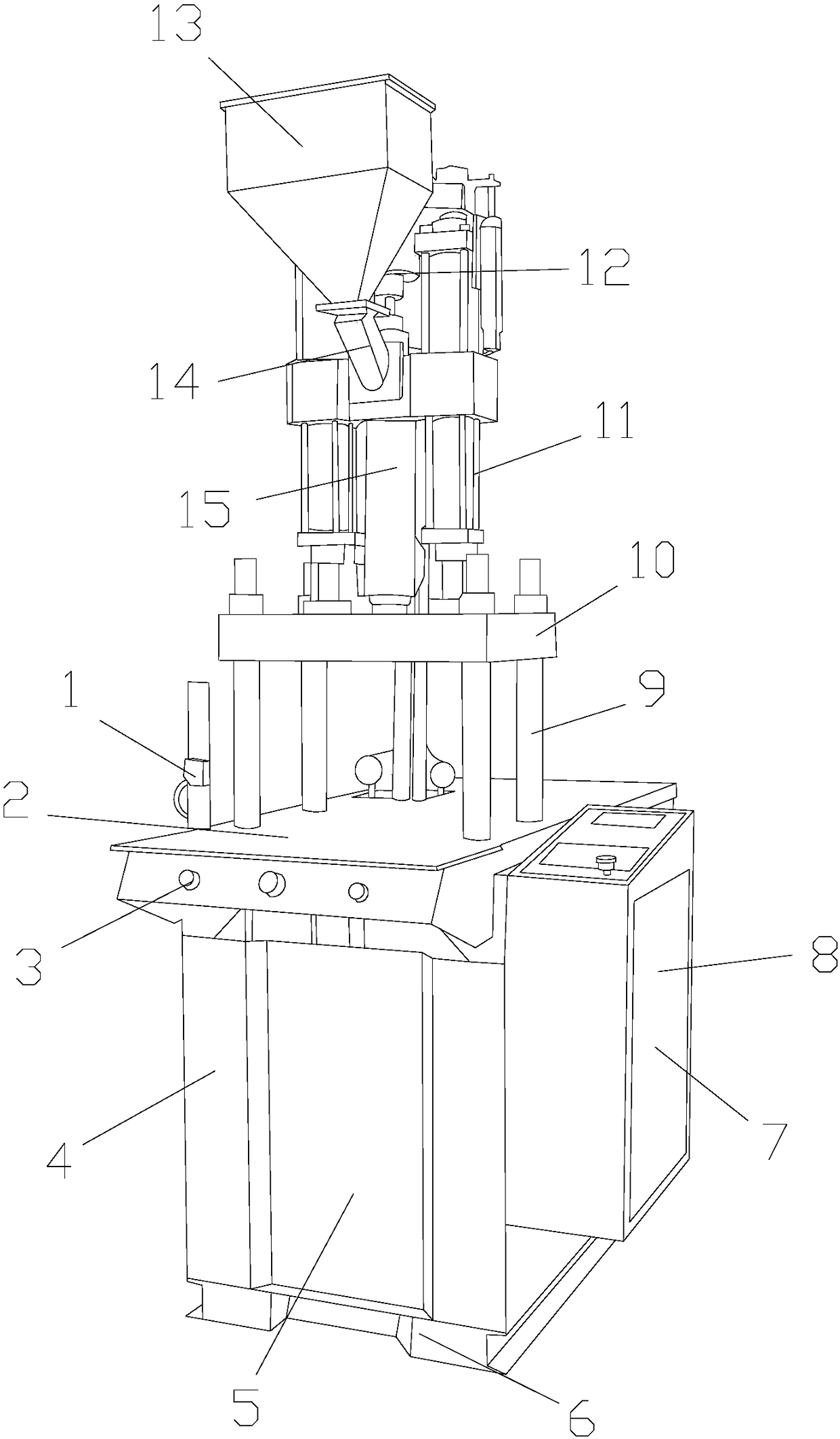 Positioning device applied to numerical control injection molding machine for zipper
