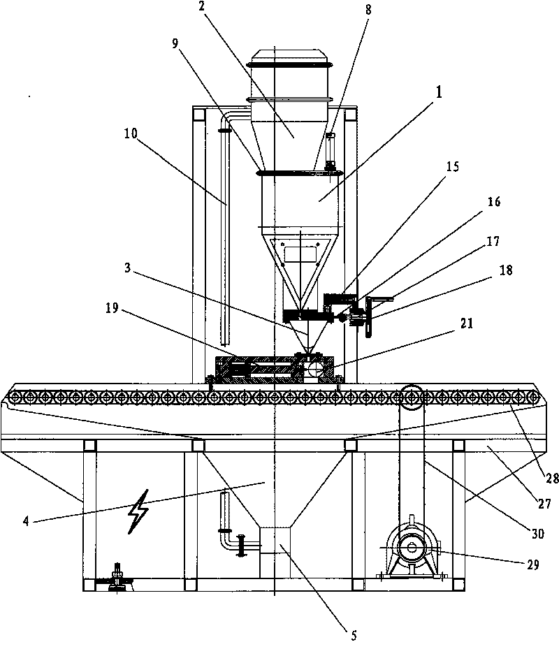 Powder-coating machine for duplex metal compound material