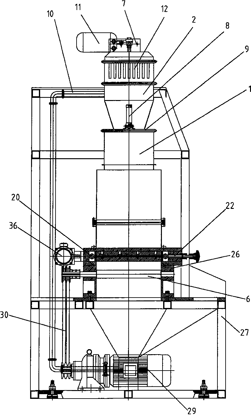 Powder-coating machine for duplex metal compound material