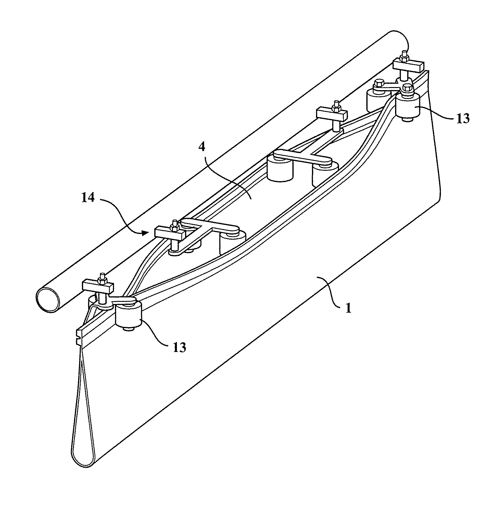 Flexible closed belt conveyor
