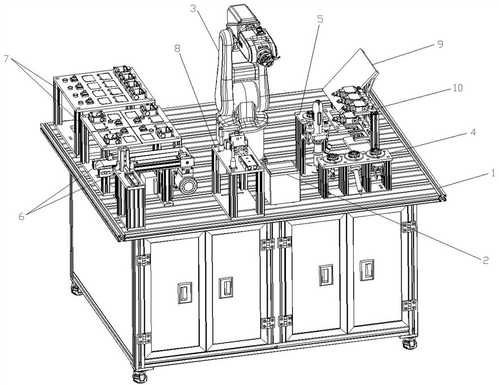 Robot application programming practical training assessment device and practical training assessment method thereof