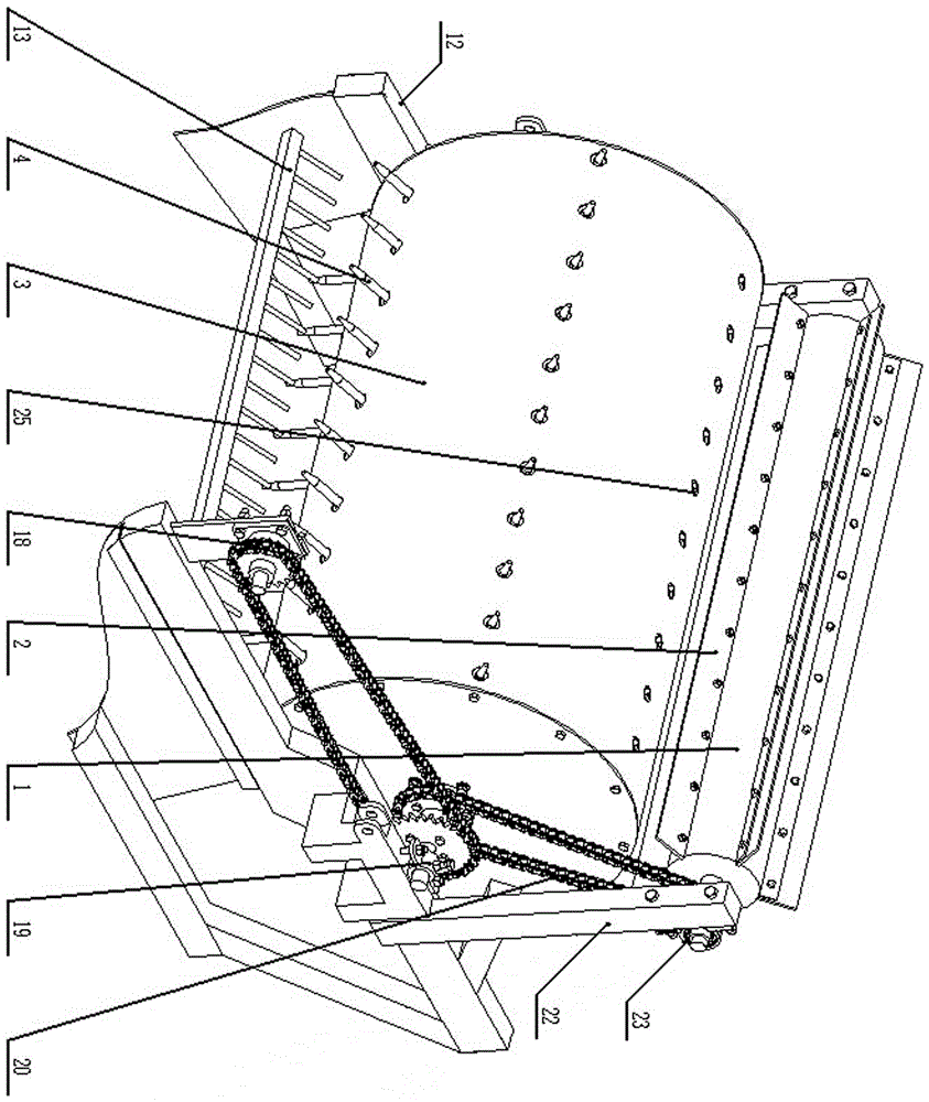 Telescopic gear type residual film picking and recycling machine