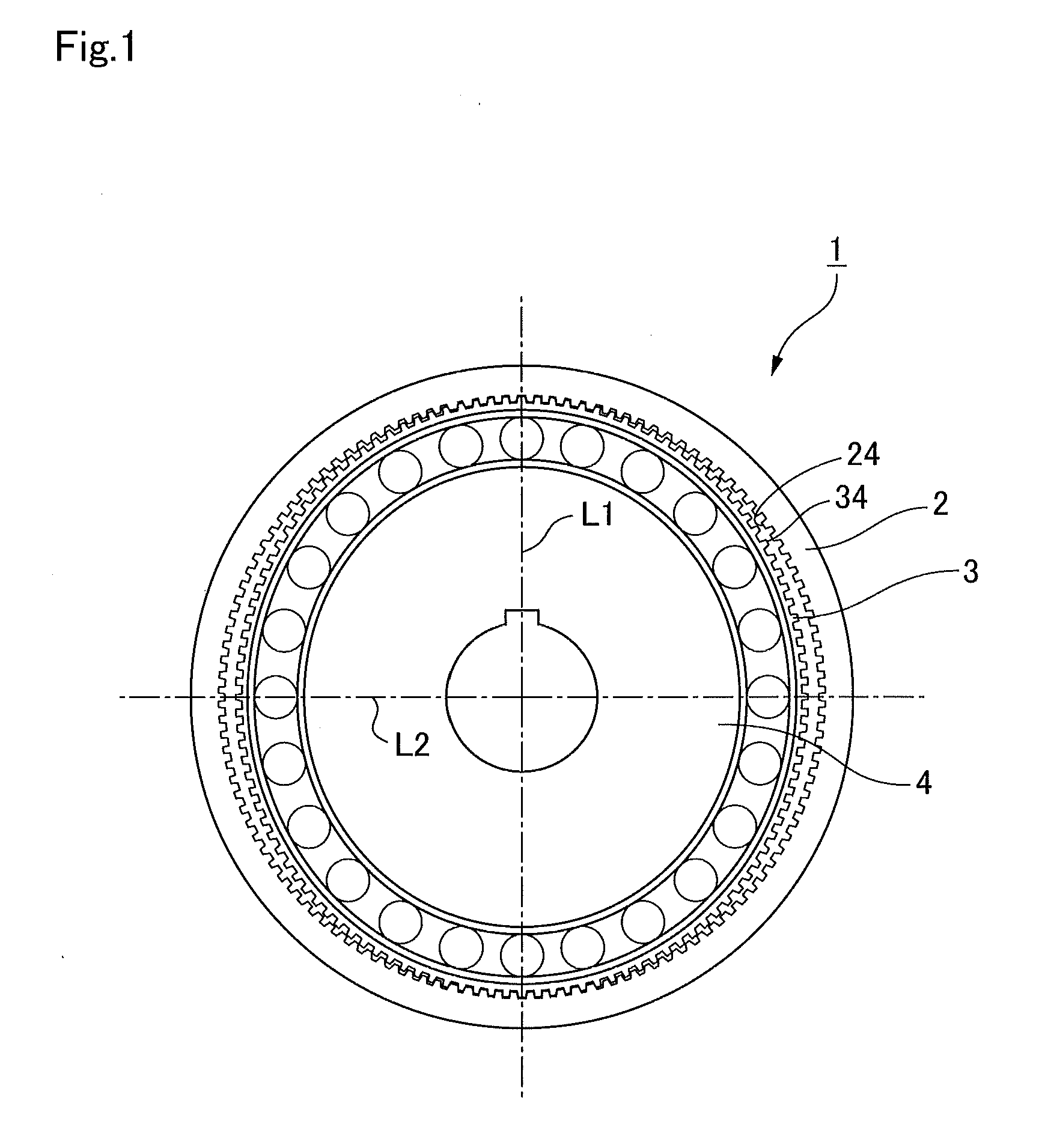 Wave gear device having three-dimensional continuous contact tooth profile