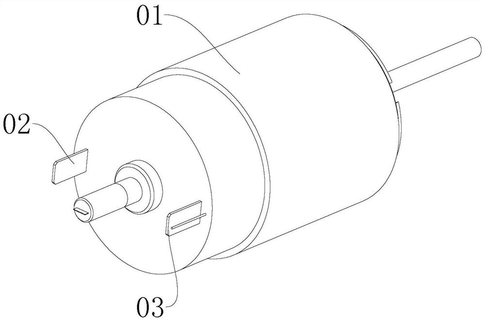 A motor terminal foot automatic correction mechanism of a motor inspection and correction automatic machine