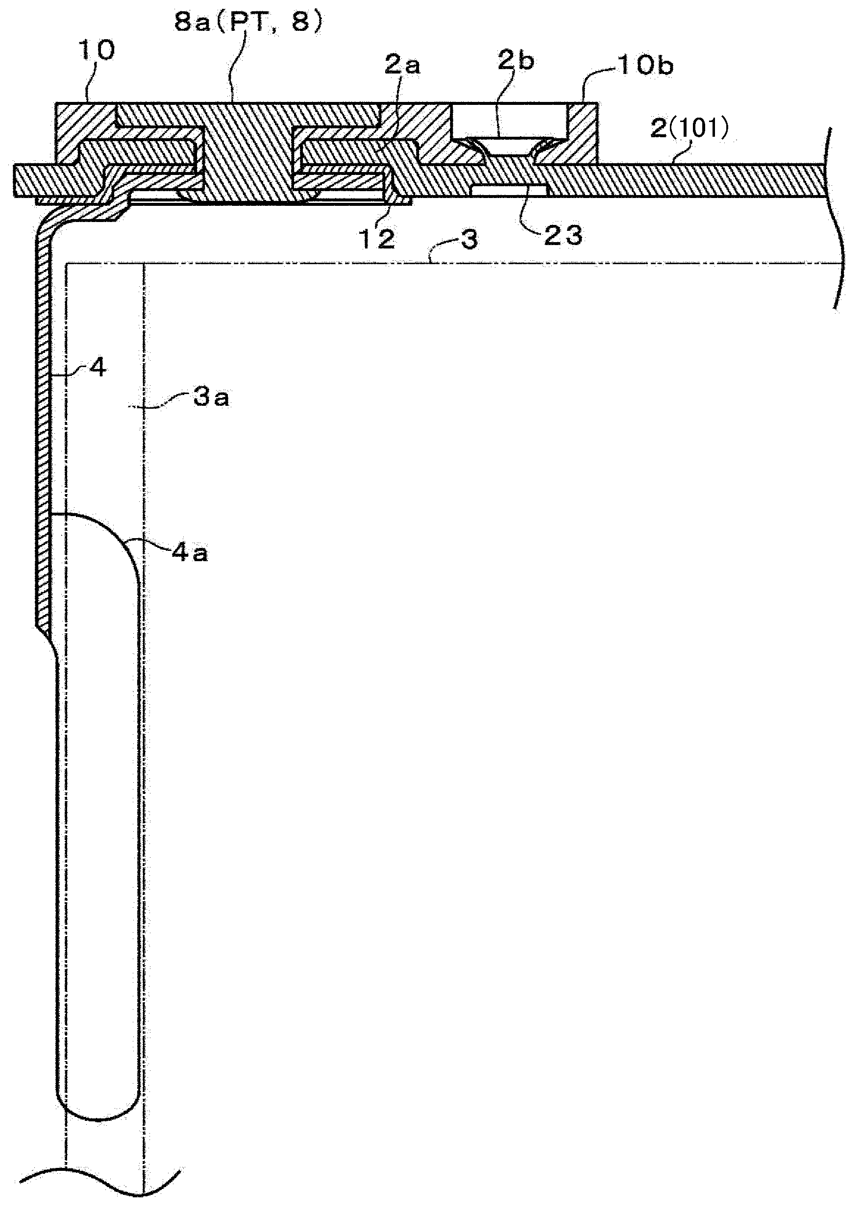 Energy storage element, metal component, and energy storage element manufacturing method