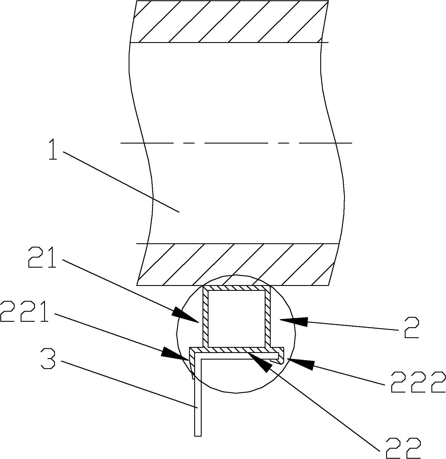 Hanging bracket for tube