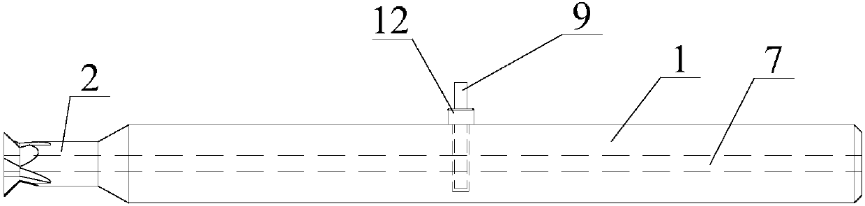 Deburring tool for square crossing hole intersecting contour lines