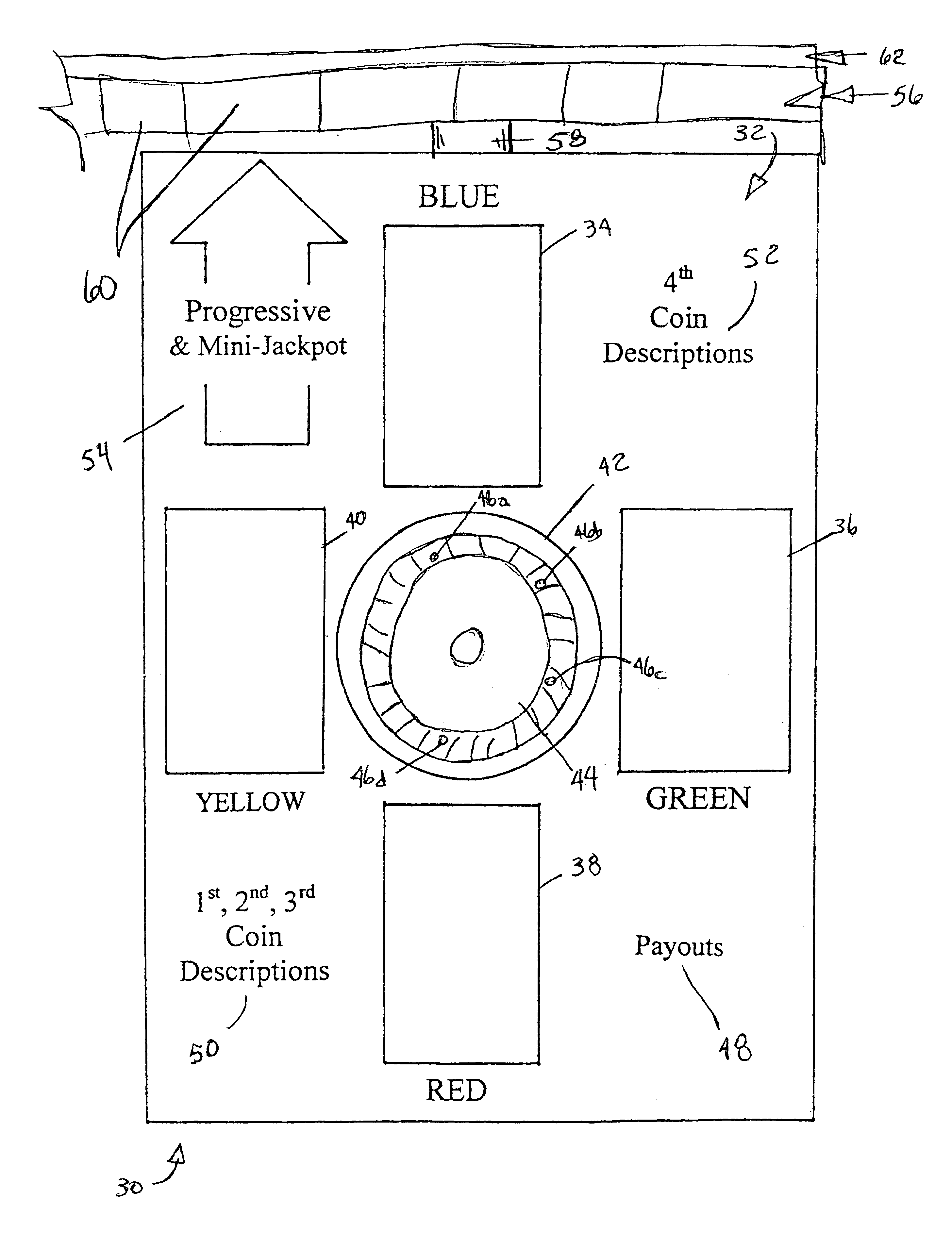 Roulette-type gaming apparatus and method for playing the same