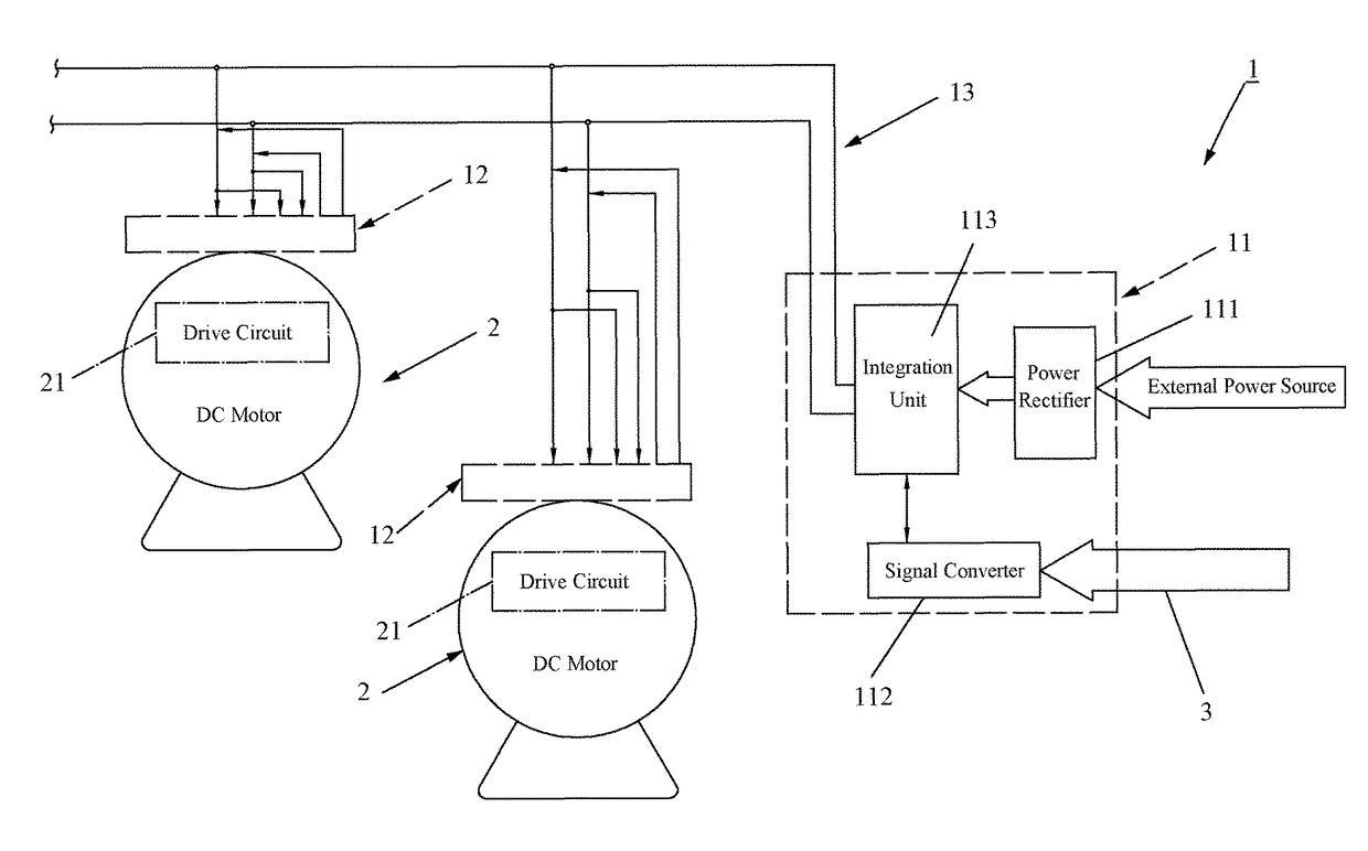 Electrical serially-connected control system