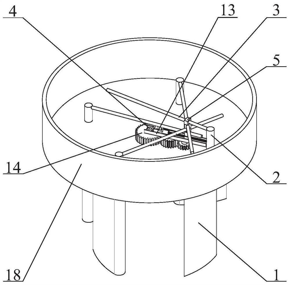 Multi-blade cycloid propeller adopting control shaft plane position decoupling mechanism