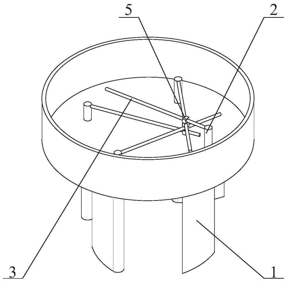 Multi-blade cycloid propeller adopting control shaft plane position decoupling mechanism