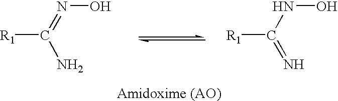 Amidoxime compounds as chelating agents in semiconductor processes