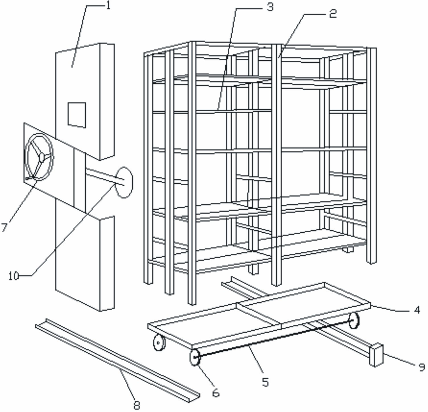 Stand column-board bolt fixing type compact shelve