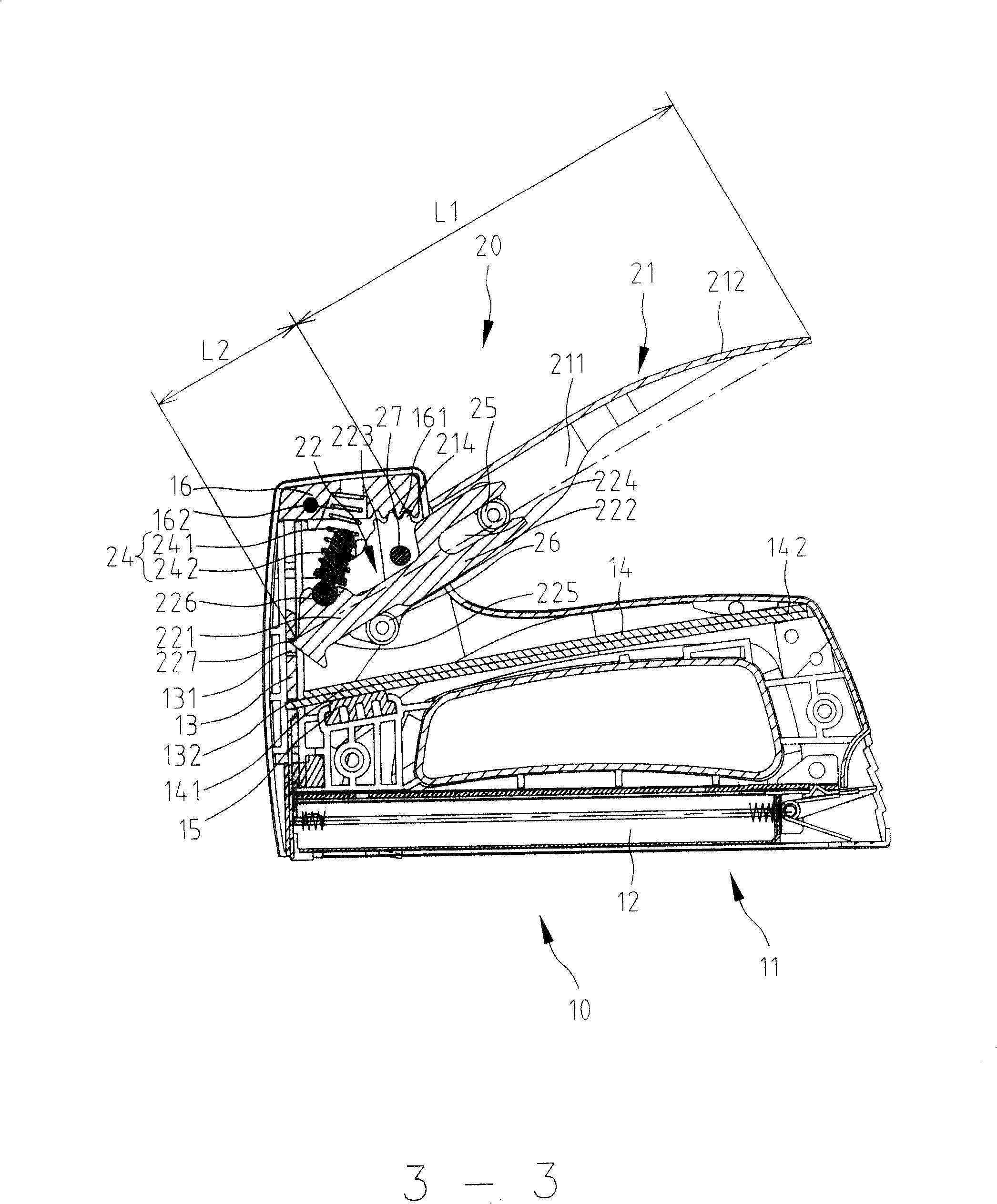 Labor saving type manual nail gun