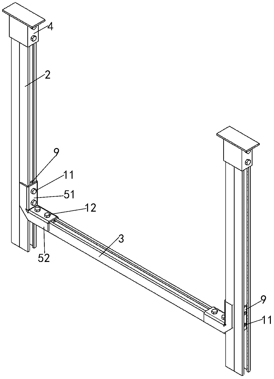 Standardized load-bearing support and hanger system and installation method thereof
