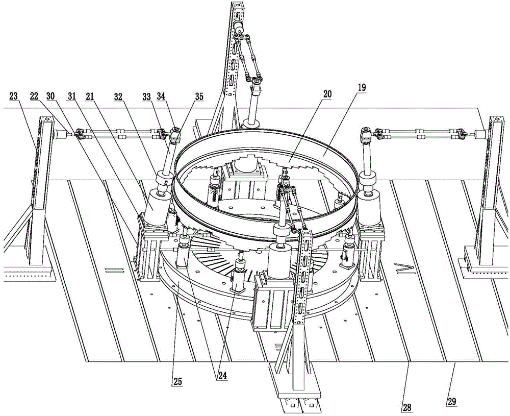 Multi-bonding point high-load inclined pushing-type loading device