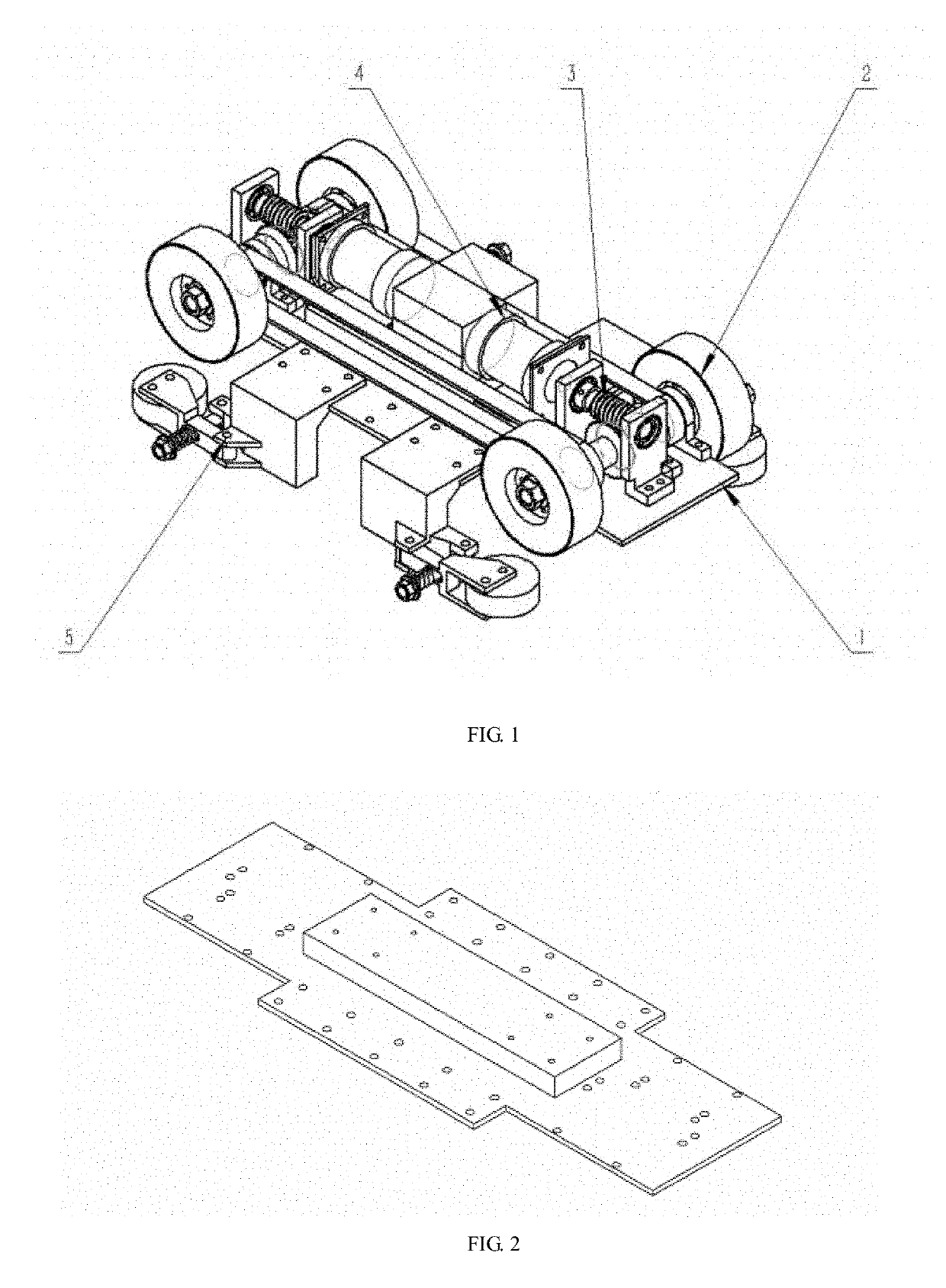 Device and method for periodically inspecting rigid guide