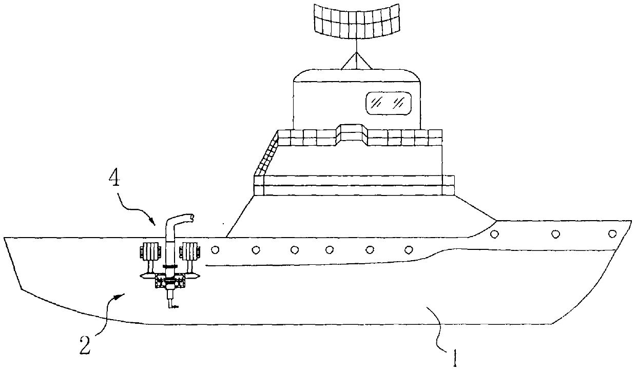 A scientific research ship that realizes continuous sampling of deep-sea surface water during sailing