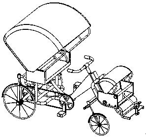 Sightseeing bicycle capable of carrying child