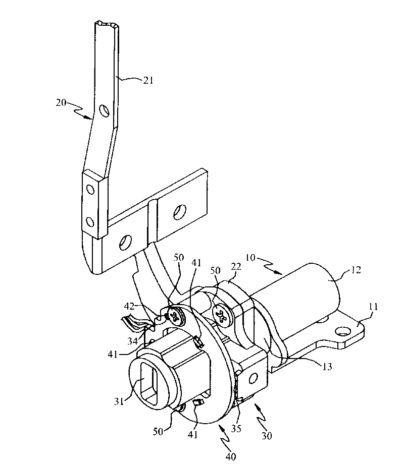 Rotating shaft structure with lock seat