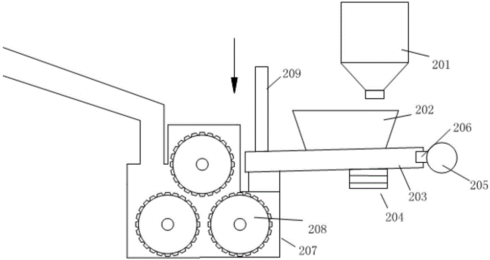 Impurity cleaning device for improving equipment of powder flame retardant