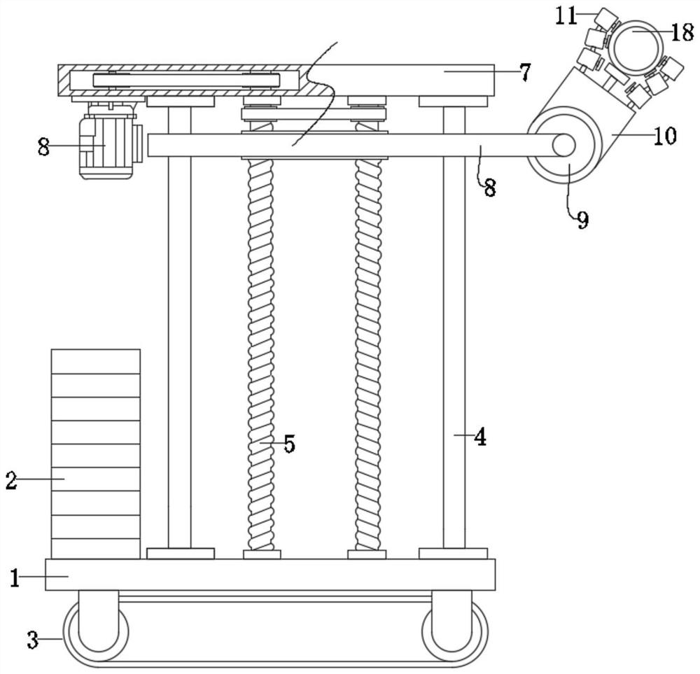 A shield machine steel pipe installation lifting device