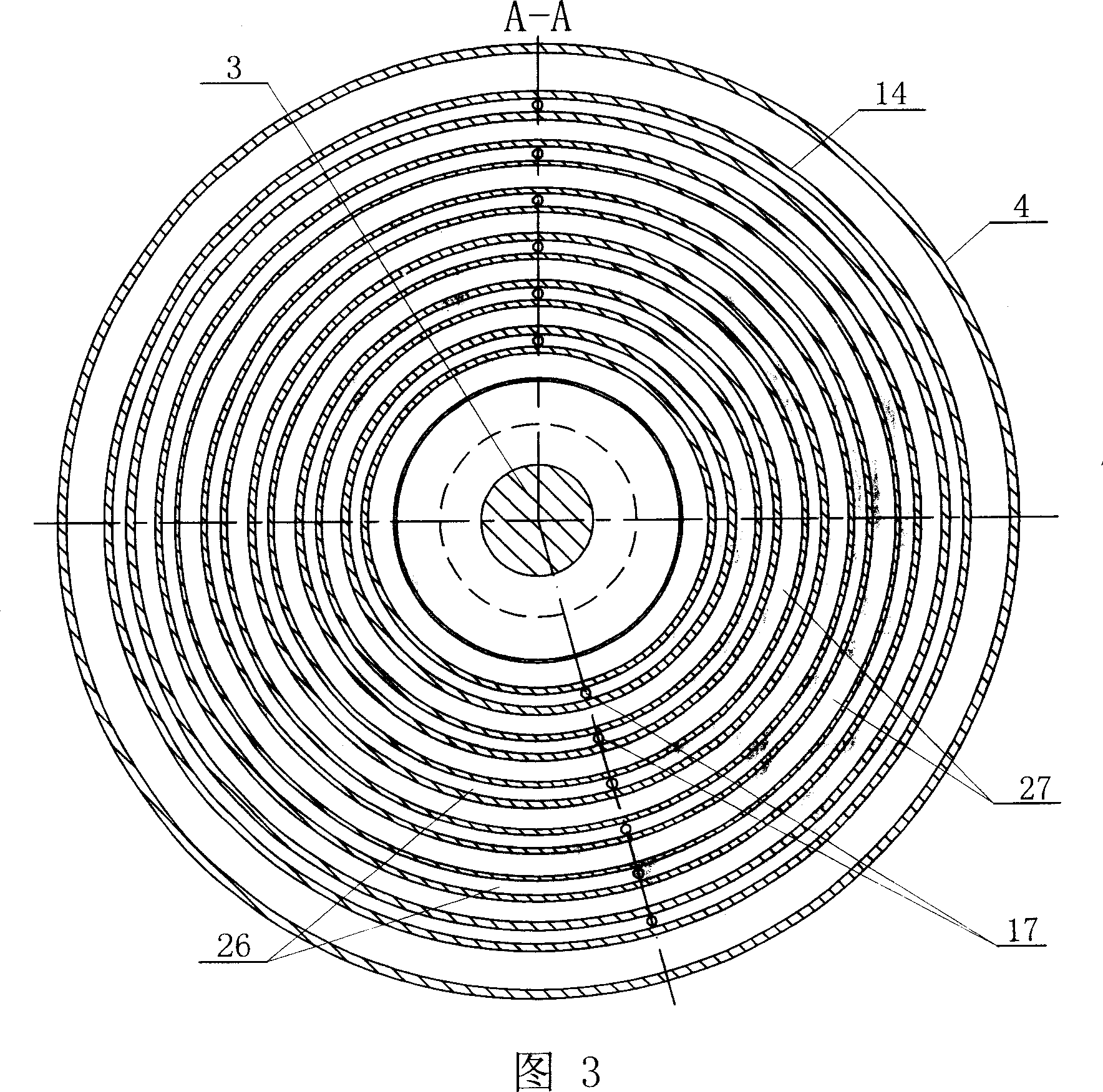 Online pollution repellent, heat exchanger equipment and method for tube cluster of cold and heat sources from sewage and surface water