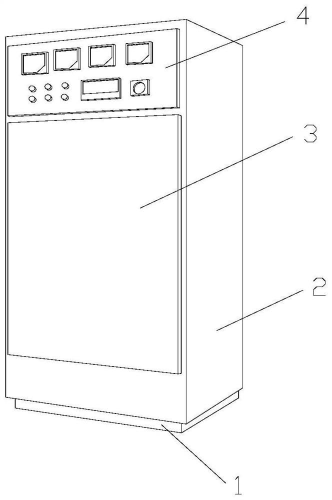 An upper isolation upper and lower grounding circuit breaker cabinet