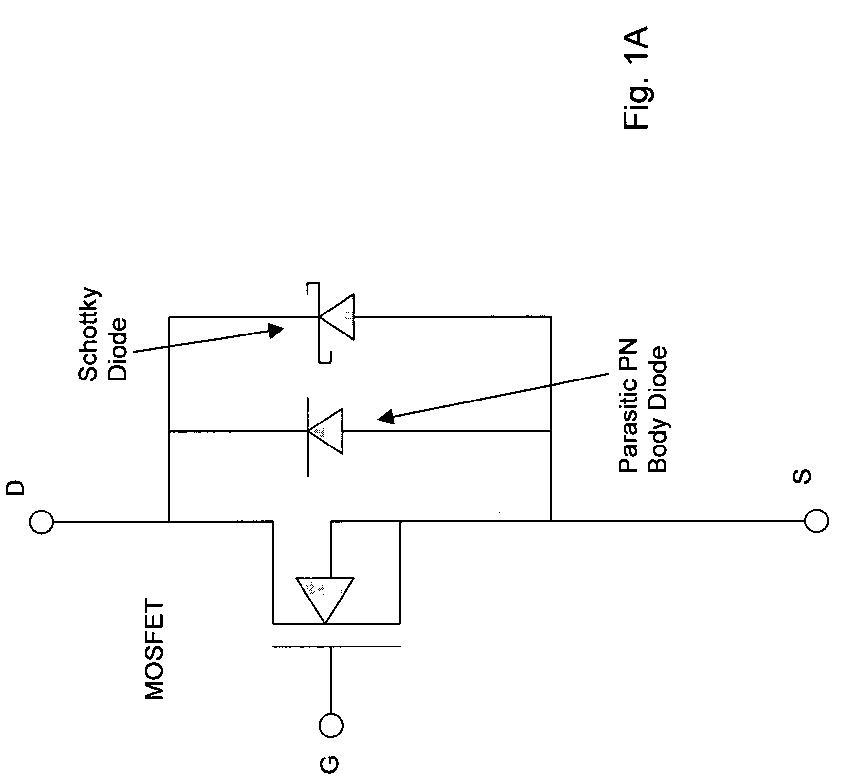 Trenched mosfets with embedded schottky in the same cell