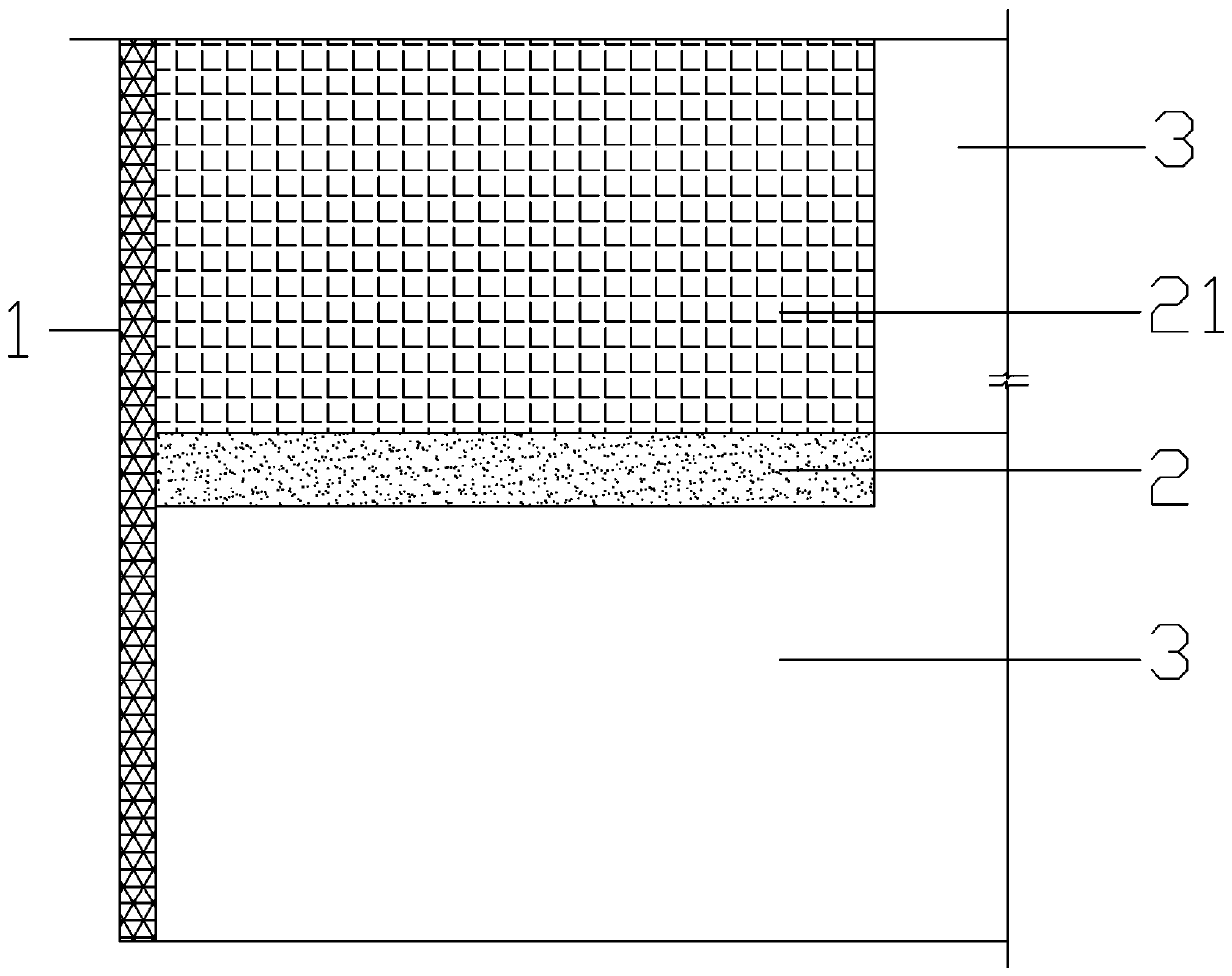 Ground support supporting structure with rib groove