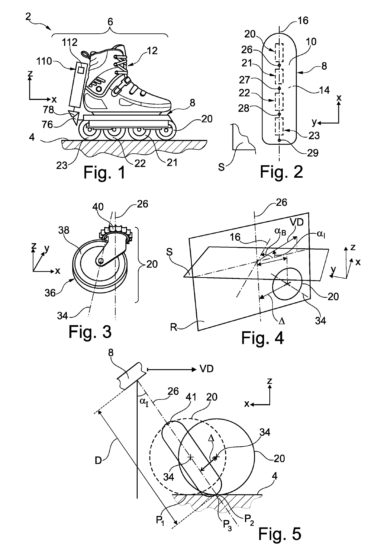 Locomotion device on castors