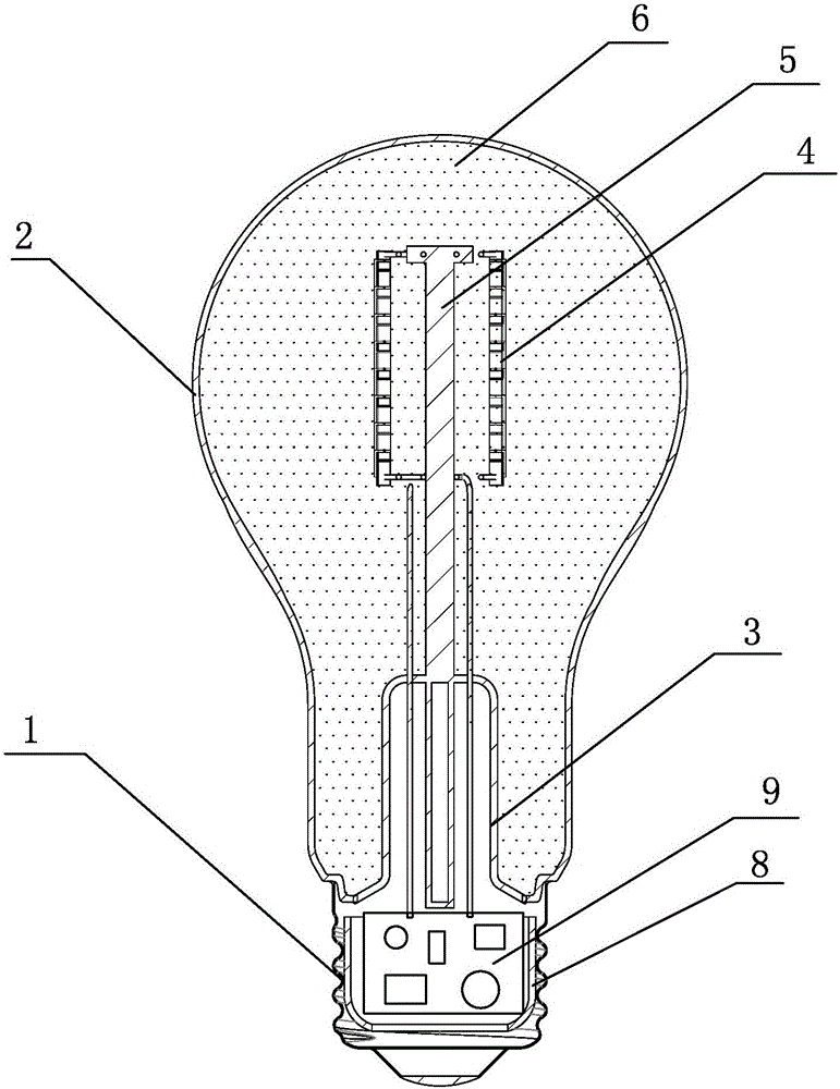Frequency-flicker-free LED filament lamp