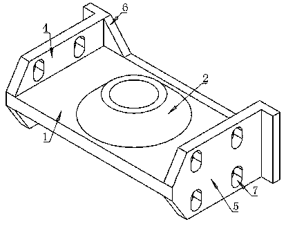 Special symmetric flange structure piece