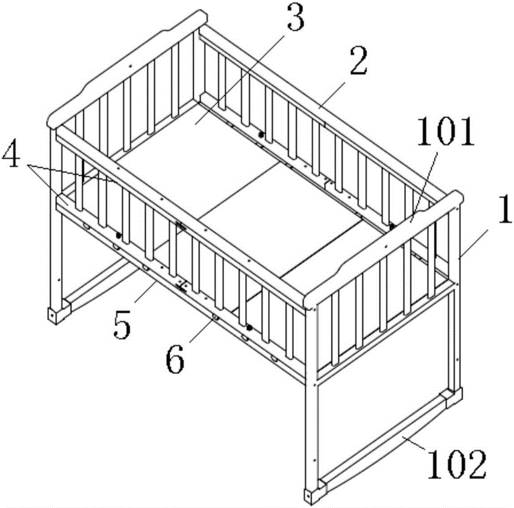 Changeable combined crib for child