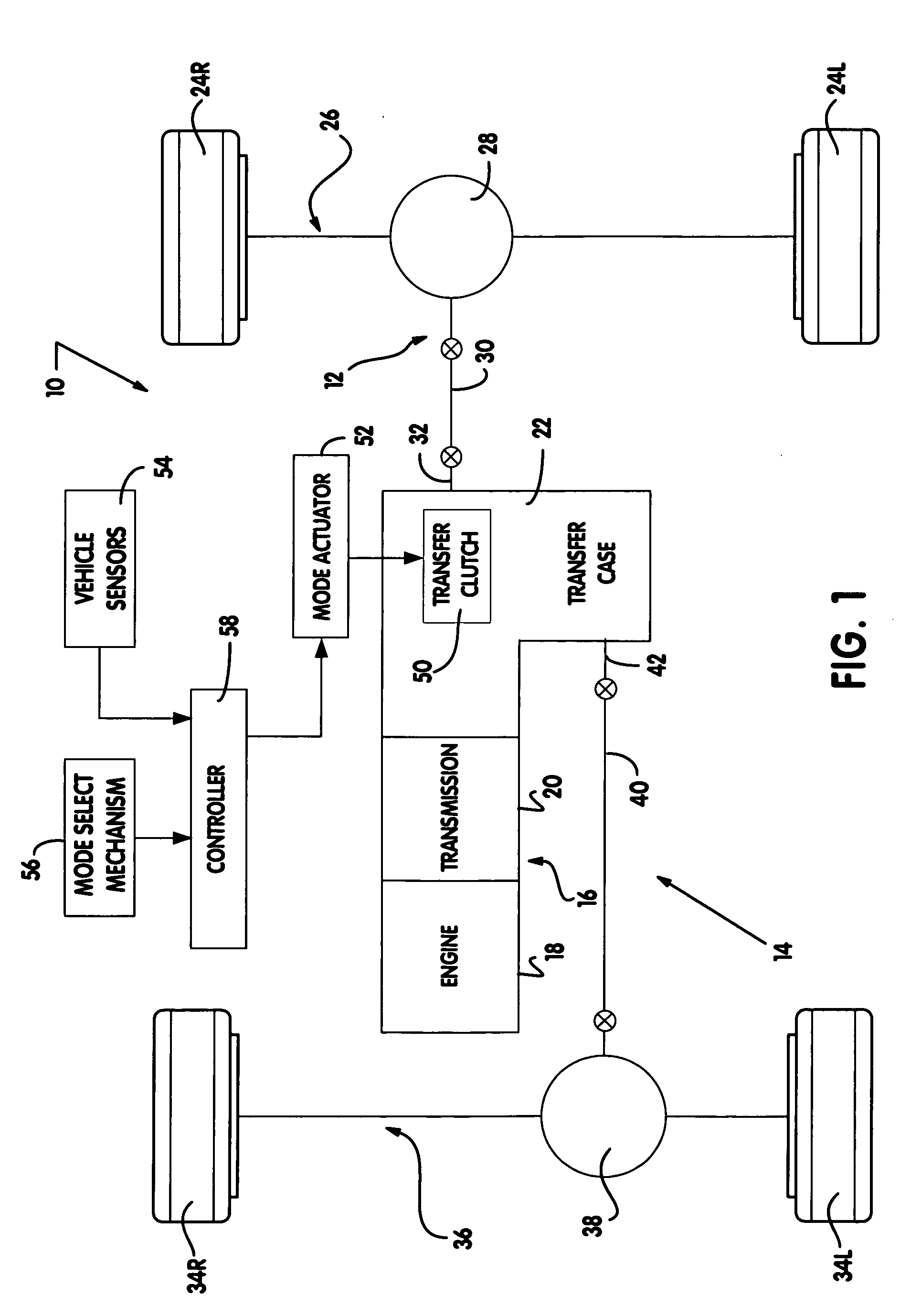 Torque vectoring drive mechanism having a power sharing control system