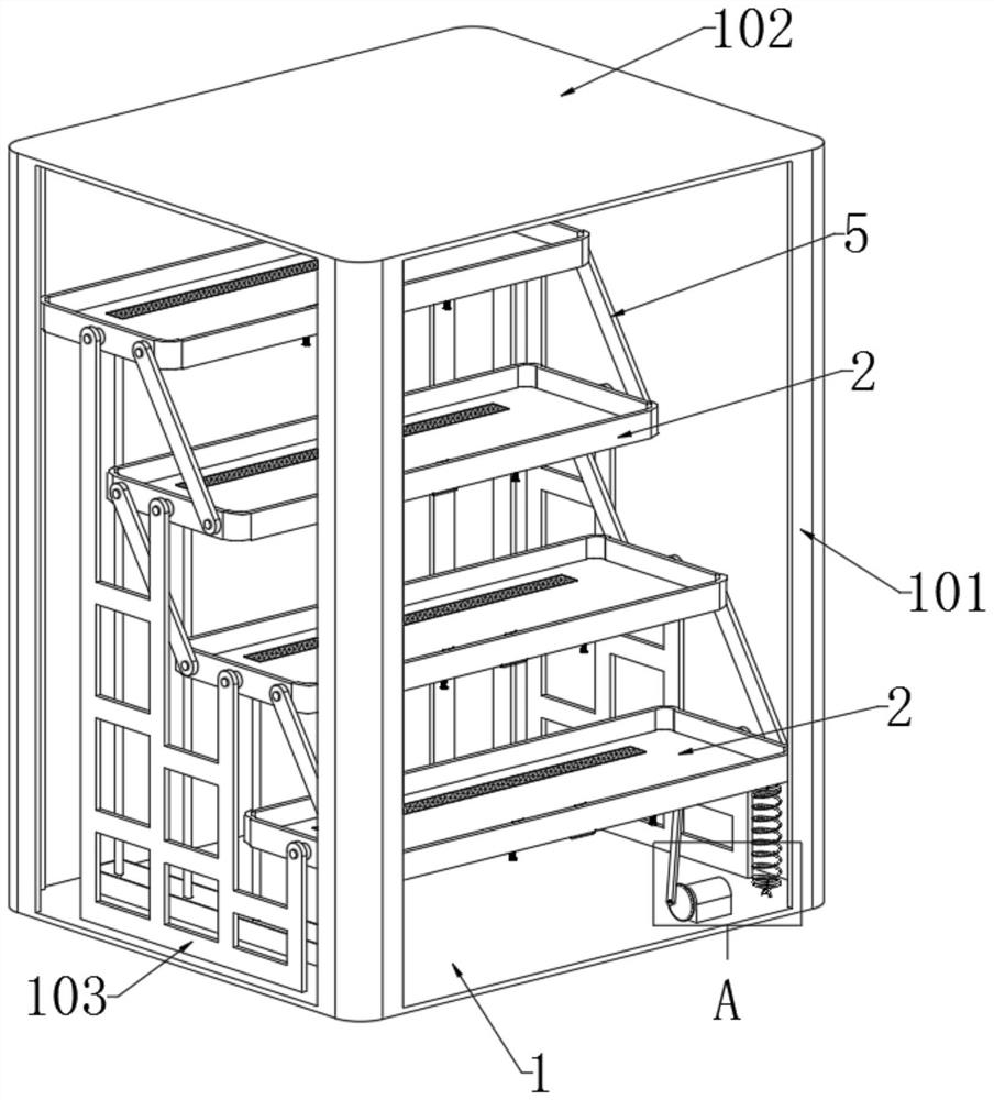 Sun-curing processing device for brewed and boiled dark green tea based on agricultural product tea processing