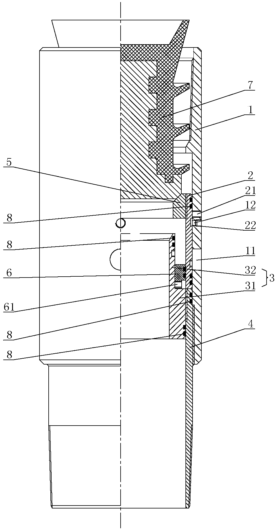 Grading cement pouring device