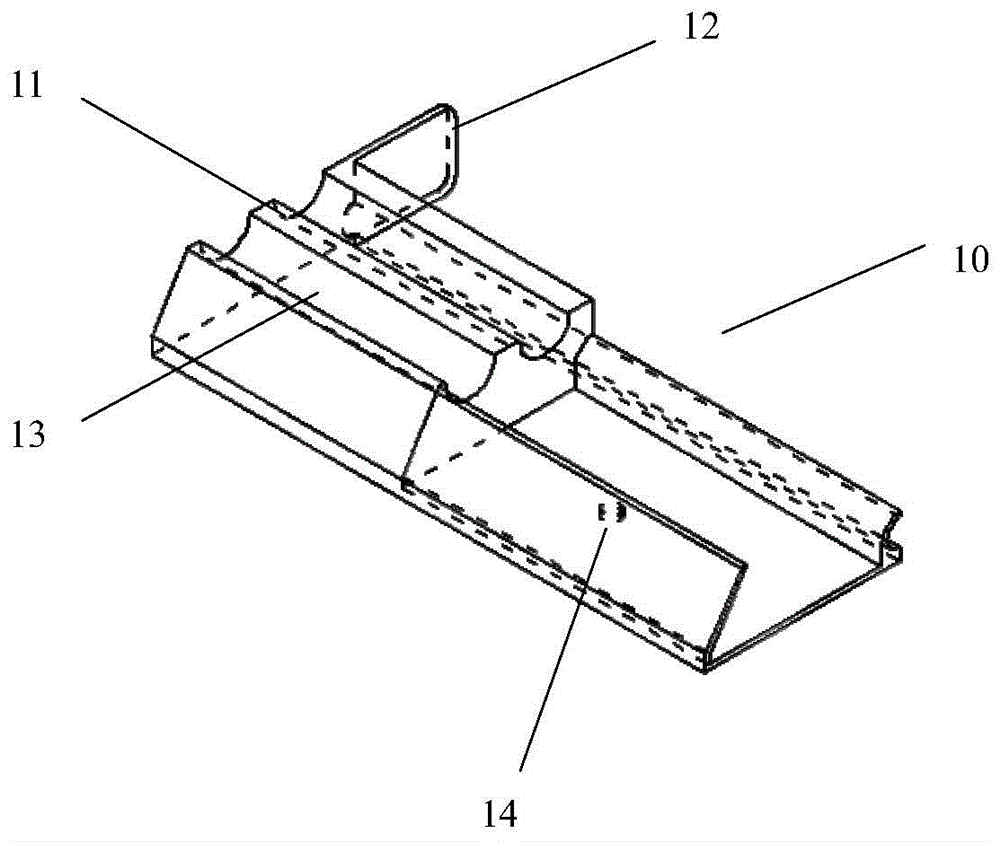 One-way self-locking shear force connector for stacked beams
