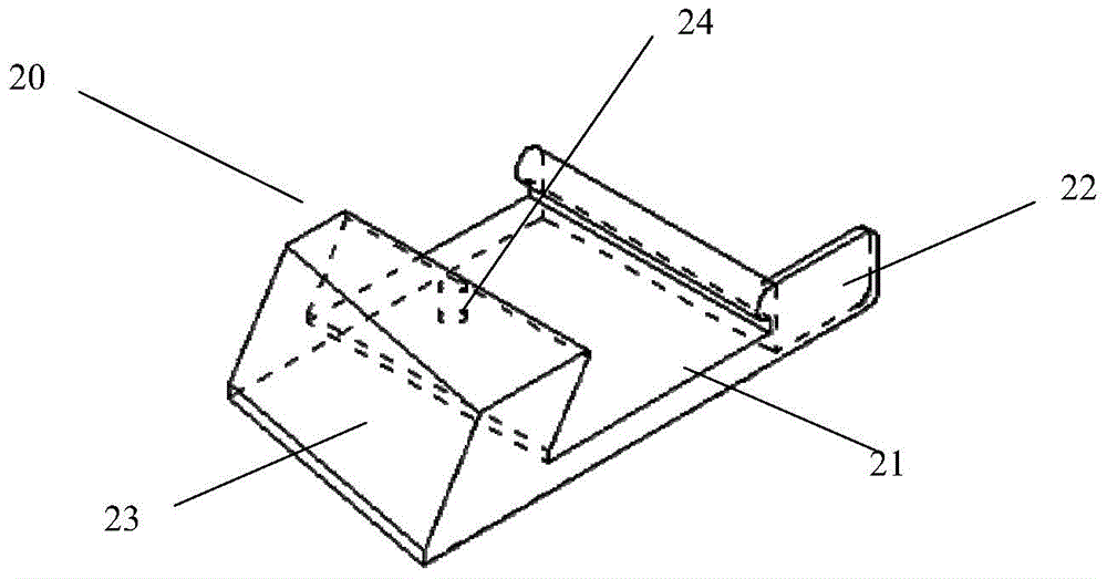 One-way self-locking shear force connector for stacked beams