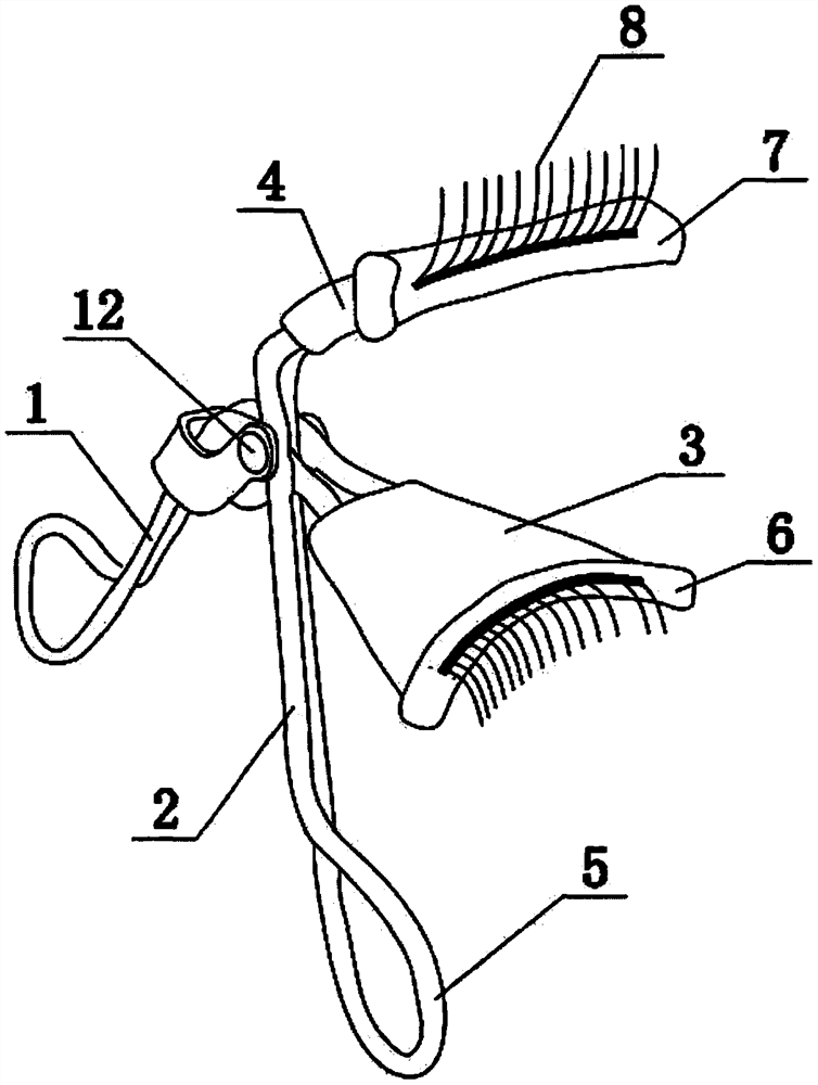 Magnetic false eyelash wearing clip