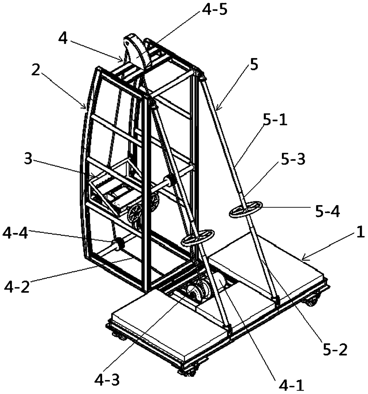 A chiseling device for curved concrete surface of tunnel lining tiles