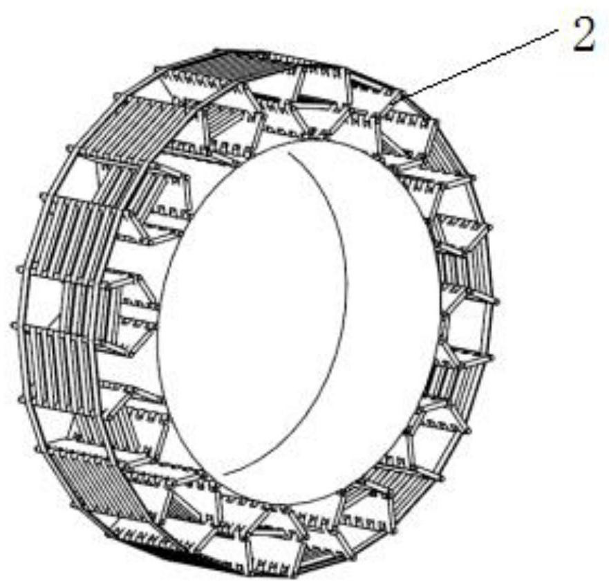 Non-pneumatic tire and tire working method based on negative Poisson's ratio structure