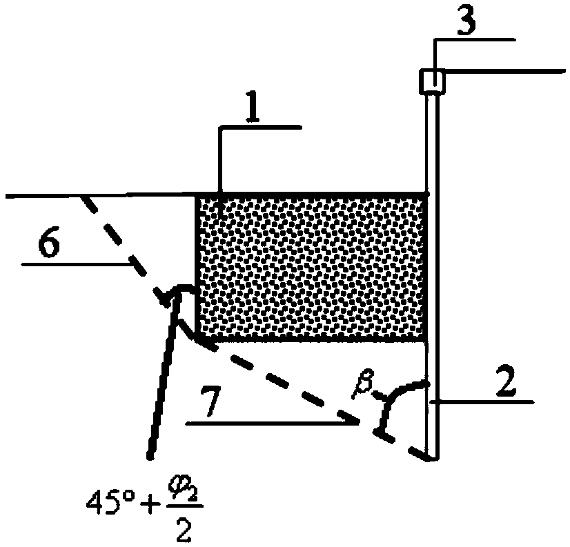 Method and system for calculating passive earth pressure of brim reinforcement foundation pit