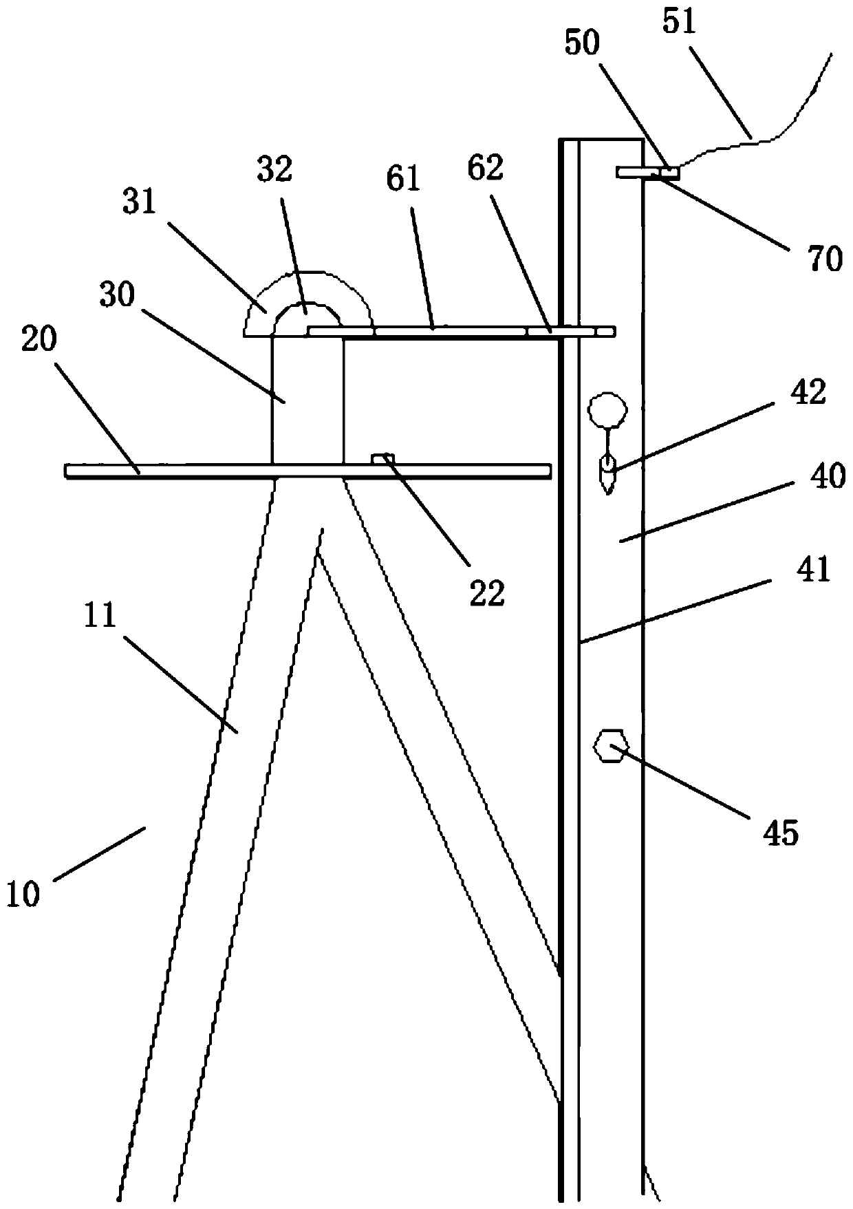 Multi-dimensional positioning device for measuring wind speed of roadway