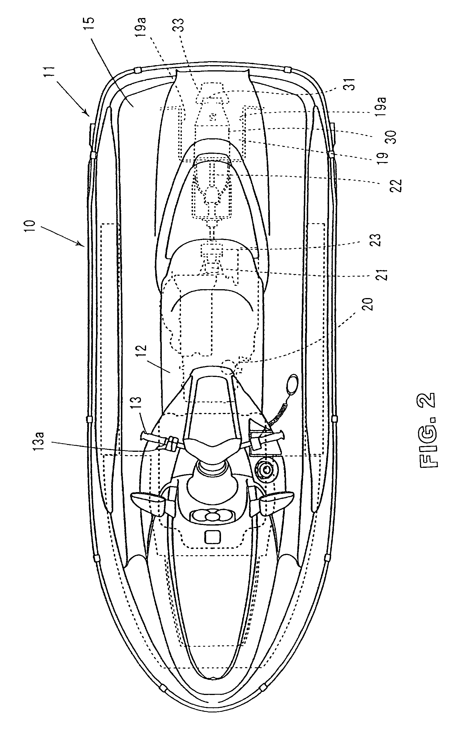 Water jet propulsion boat having improved ride plate