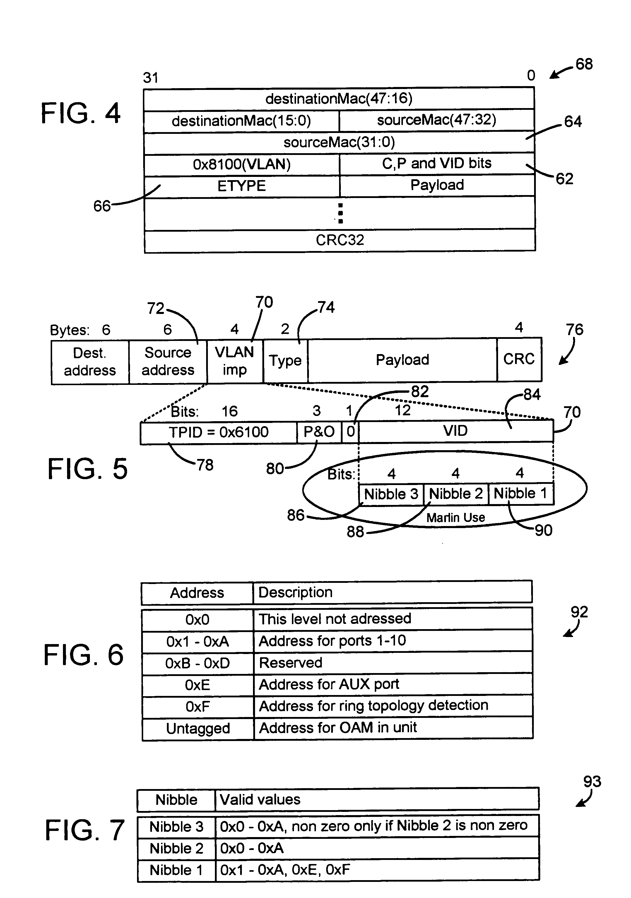 Method of sending information through a tree and ring topology of a network system