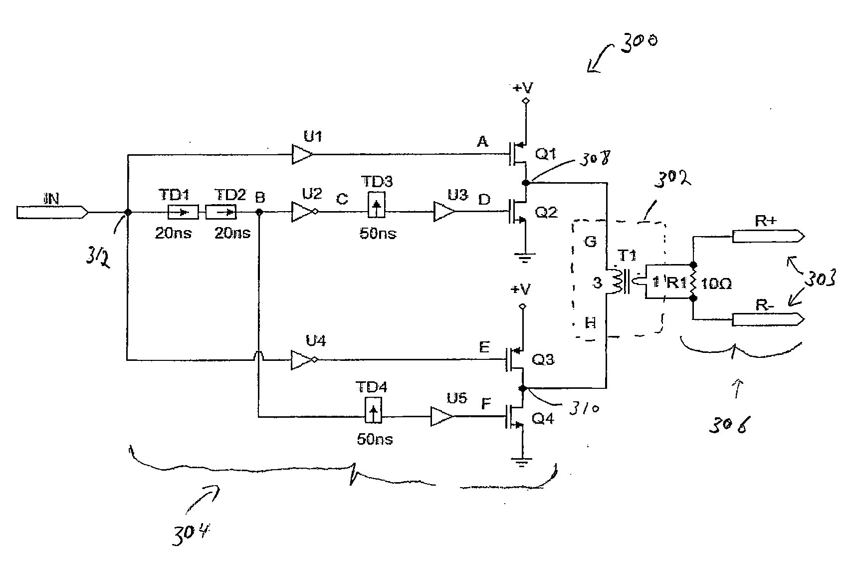 Signal differentiation with differential conversion circuit