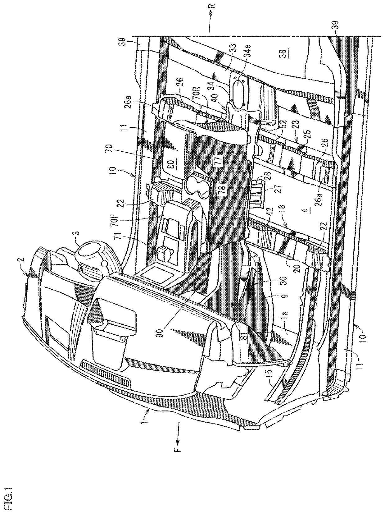 Lower body structure of vehicle