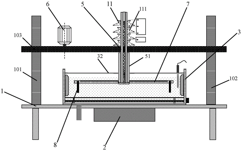Double-column rotary corrosive-wear testing machine